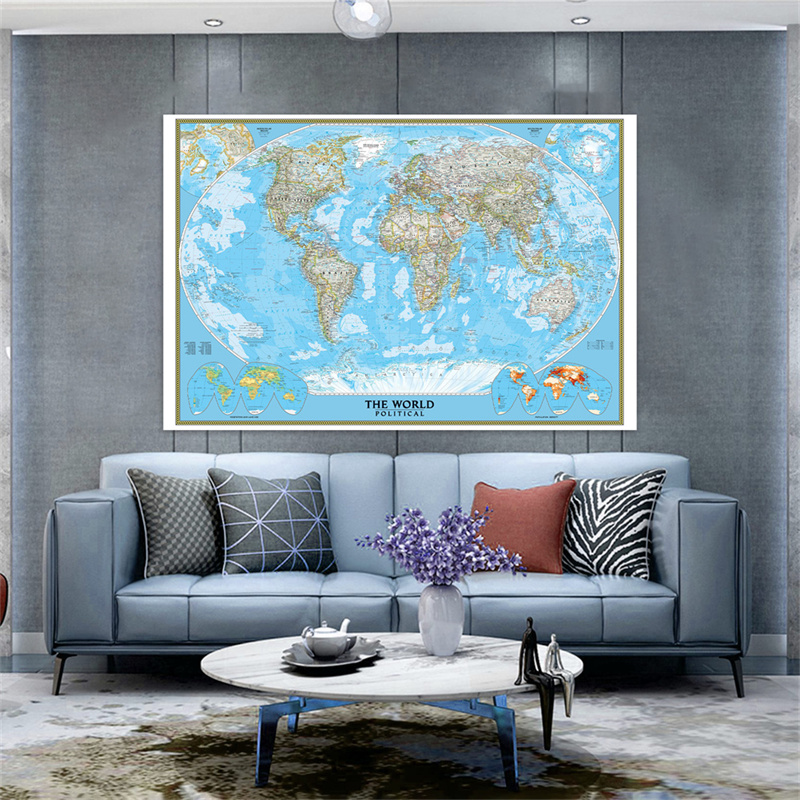 Photography Mapped - Plakat z mapą świata w języku
