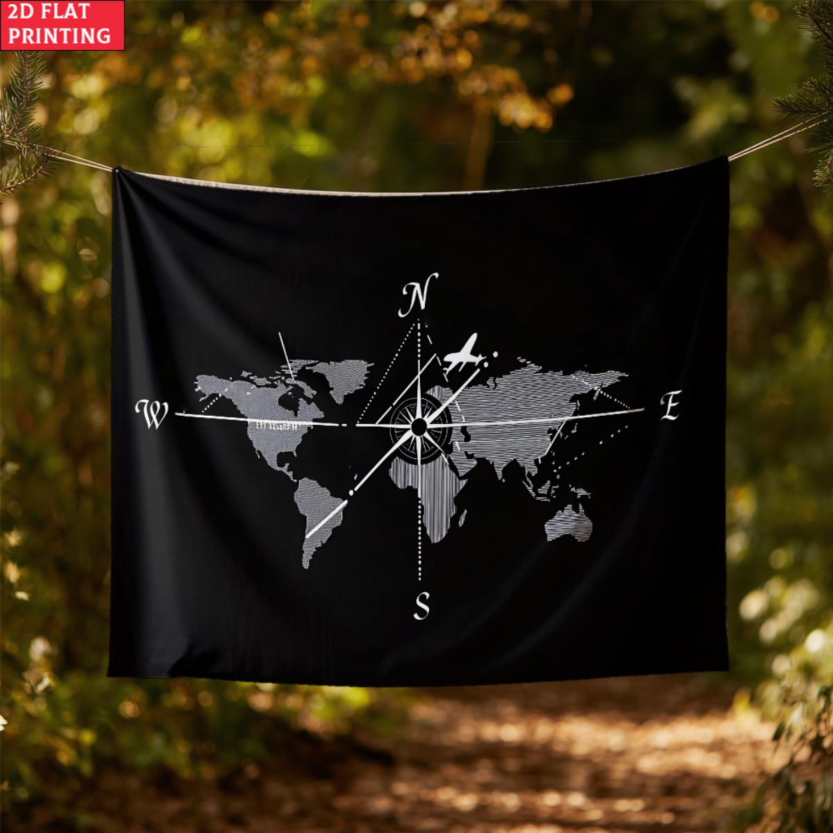 Mapa Świata z Kompasem Bez Ram – Photography Mapped recenzja i cena