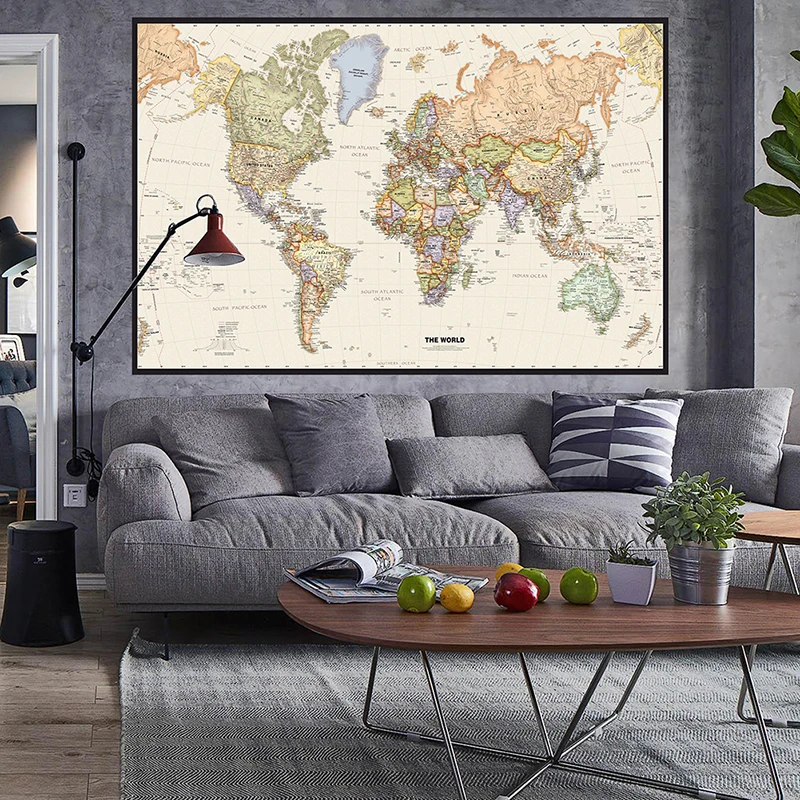 150x225cm Retro mapa świata fo – Photography Mapped recenzja i cena