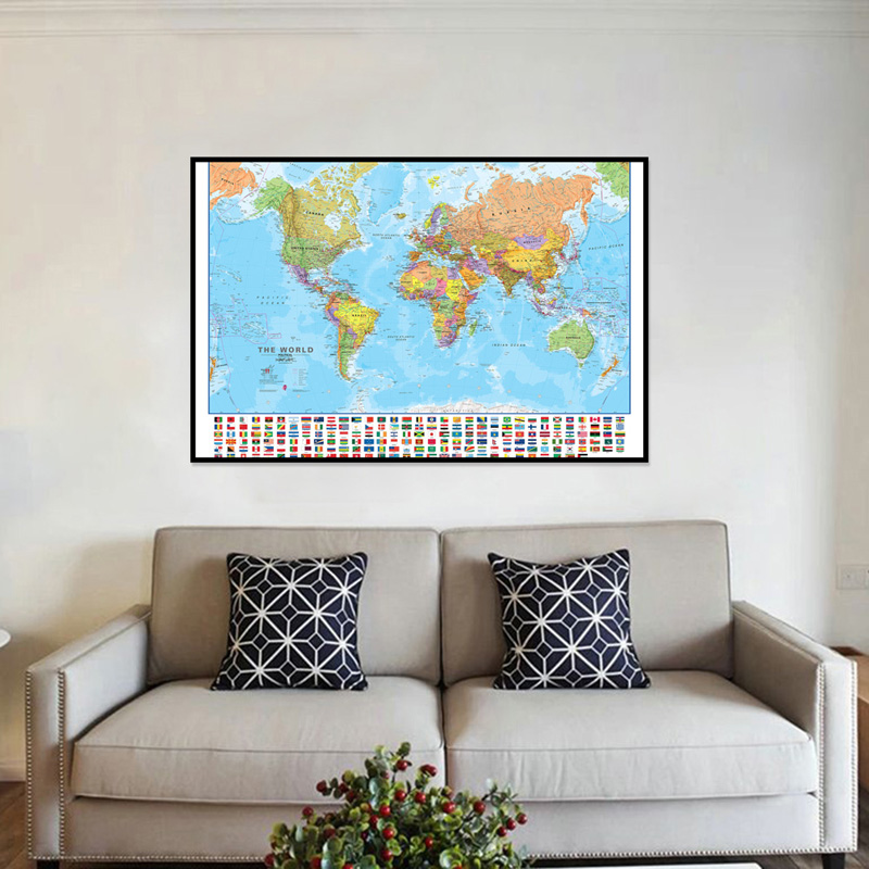 A2 Mapa świata 59 * 42 cm z fl – Photography Mapped recenzja i cena