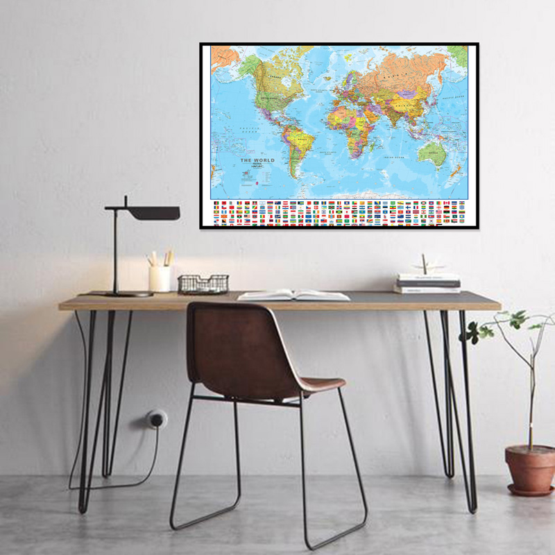 A2 Mapa świata 59 * 42 cm z fl – Photography Mapped recenzja i cena