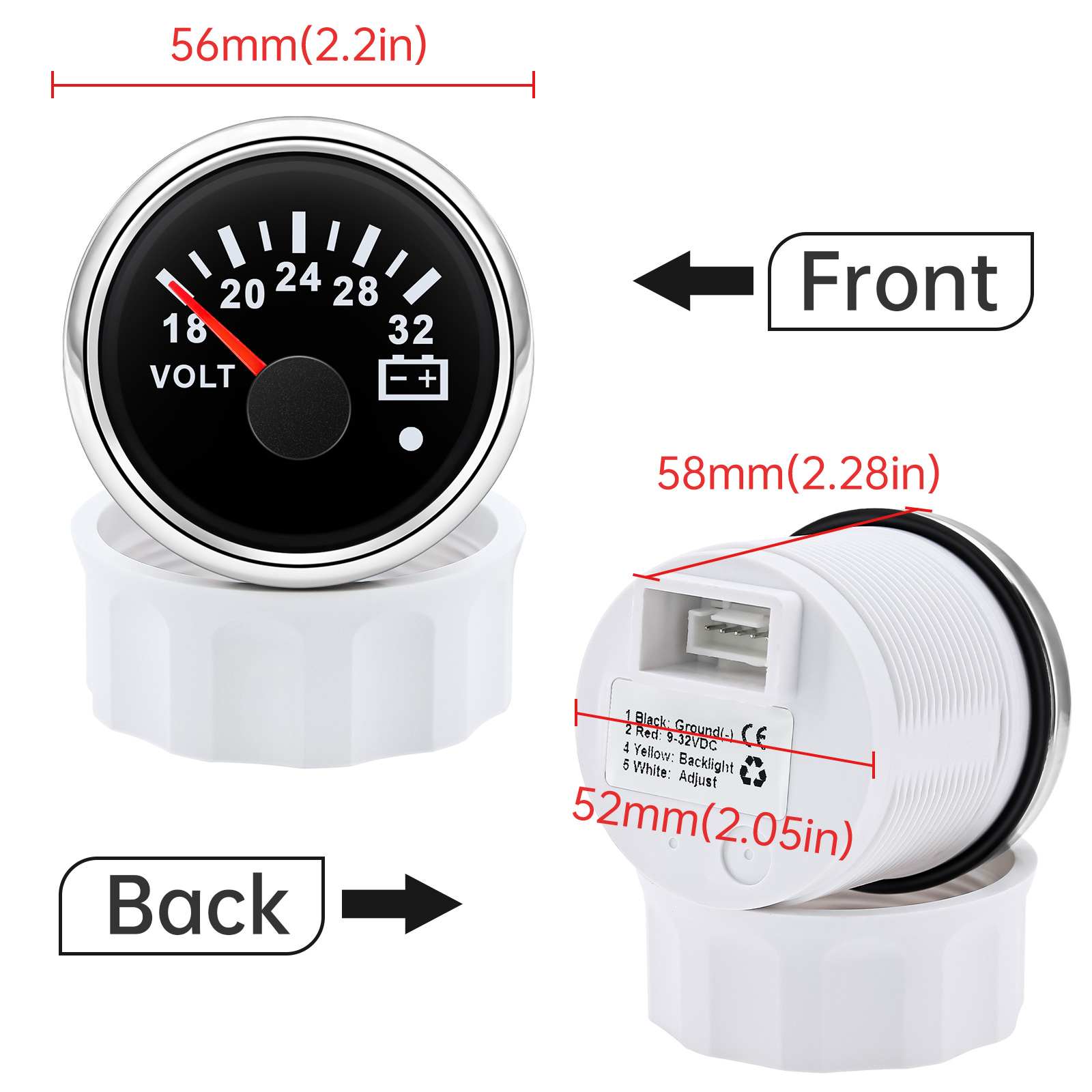 Woltomierz 52 mm 7 kolorów Pod – Light Meter Incident recenzja i cena