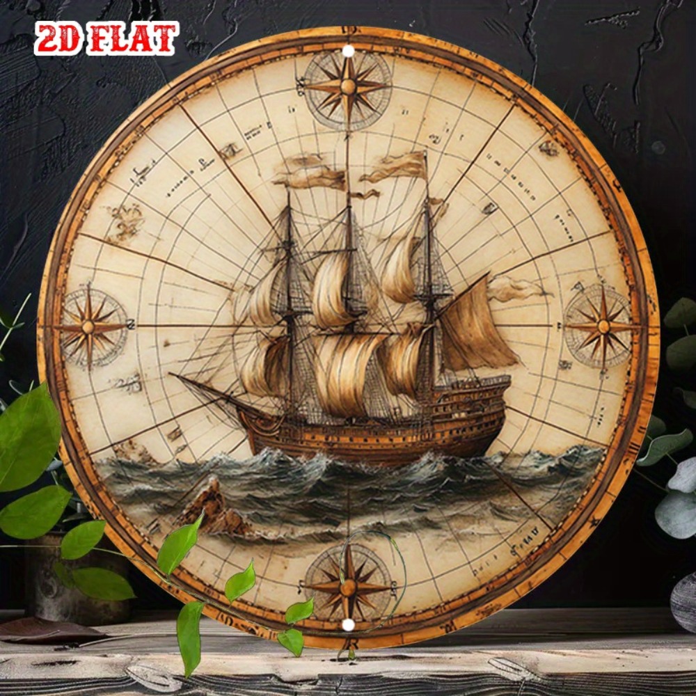 Vintage Metalowy Znak z Kompas – Photography Mapped recenzja i cena