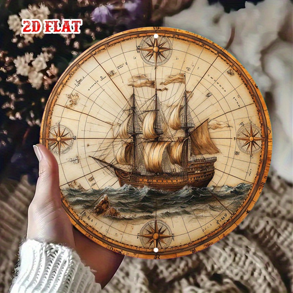 Vintage Metalowy Znak z Kompas – Photography Mapped recenzja i cena
