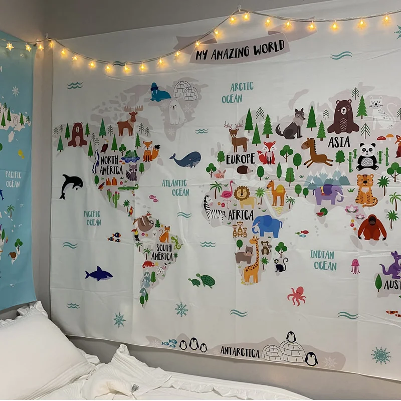 Mapa świata zwierząt Gobelin ś – Photography Mapped recenzja i cena